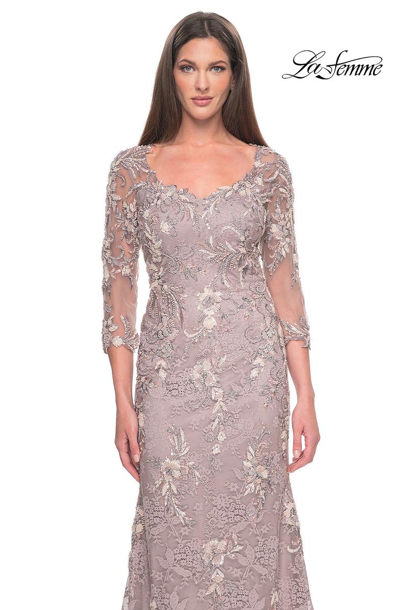La Femme Evening Dress 31796 - Dusty Mauve