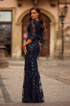 La Femme Evening Dress 31836 - Navy