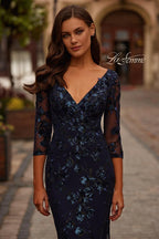 La Femme Evening Dress 31836 - Navy