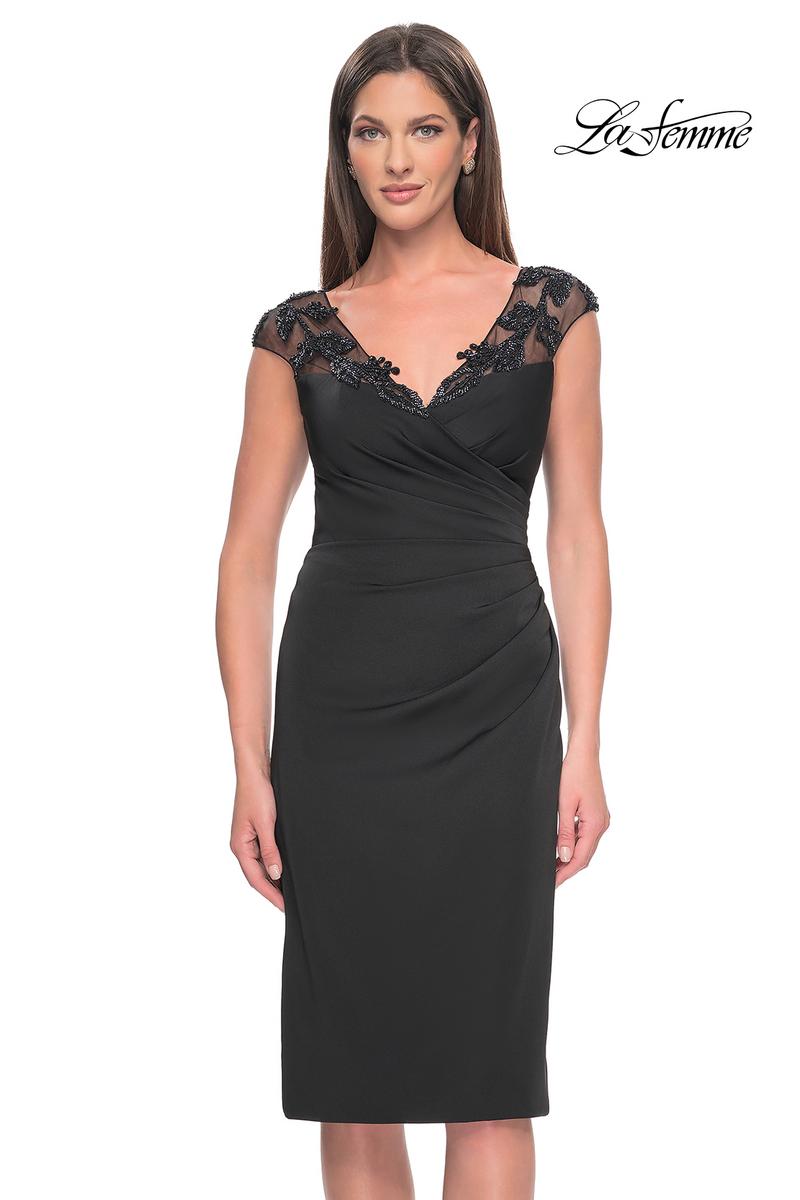 La Femme Evening Dress 31839 - Black