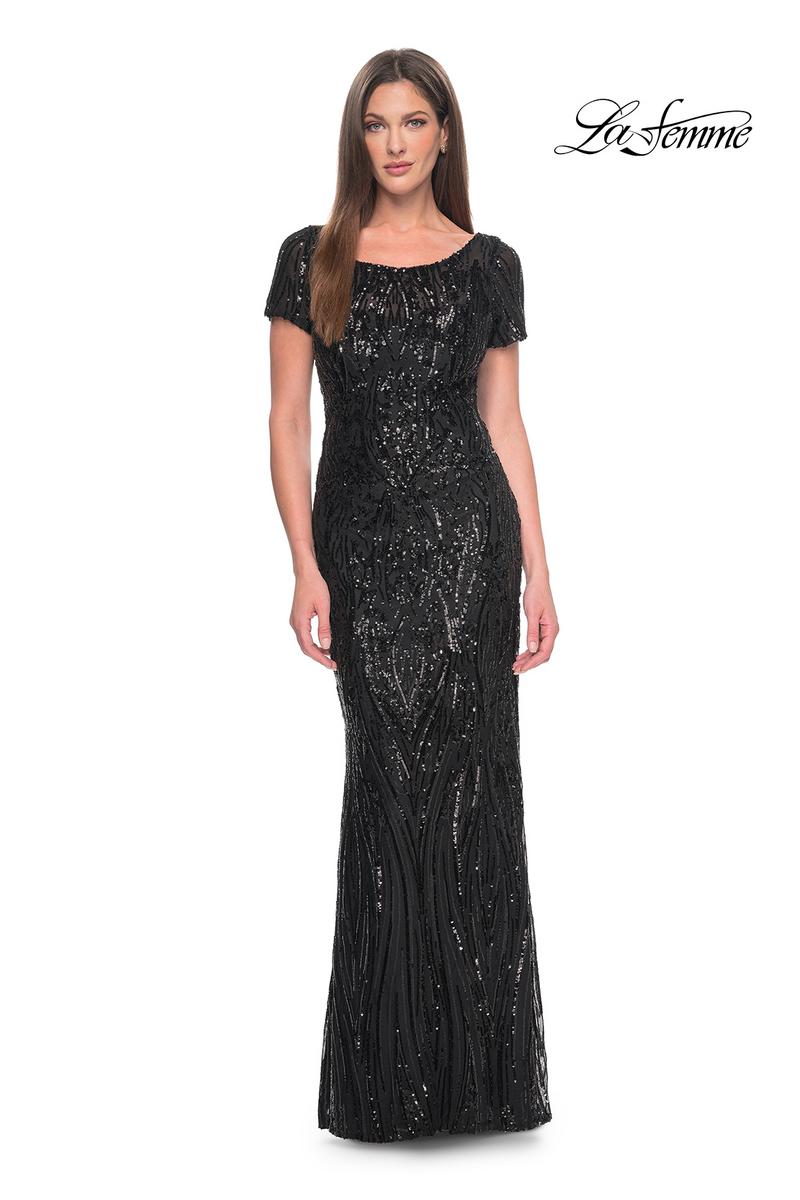 La Femme Evening Dress 31852 - Black