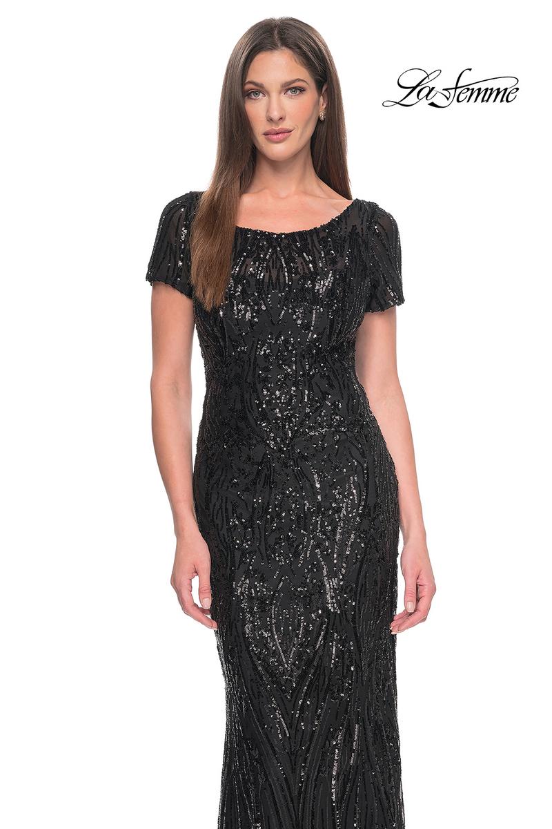 La Femme Evening Dress 31852 - Black