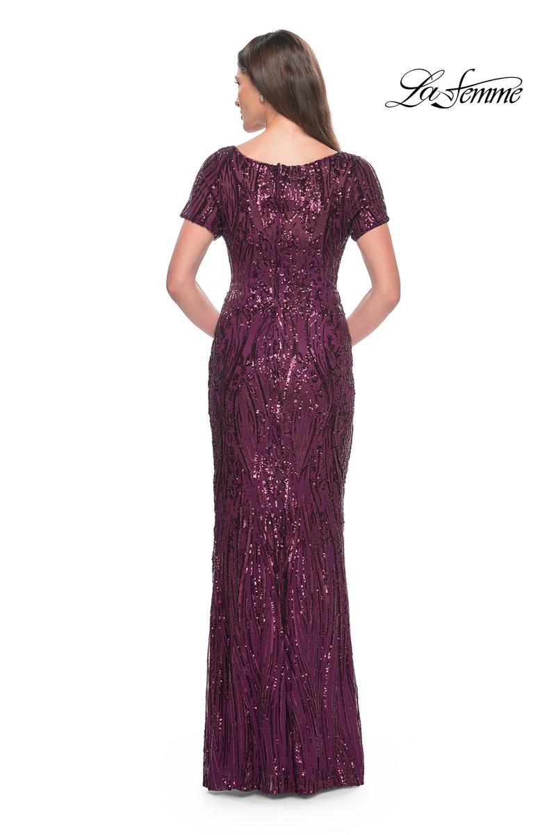 La Femme Evening Dress 31852 - Dark Berry