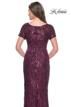 La Femme Evening Dress 31852 - Dark Berry