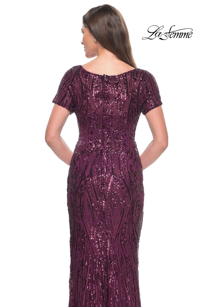 La Femme Evening Dress 31852 - Dark Berry