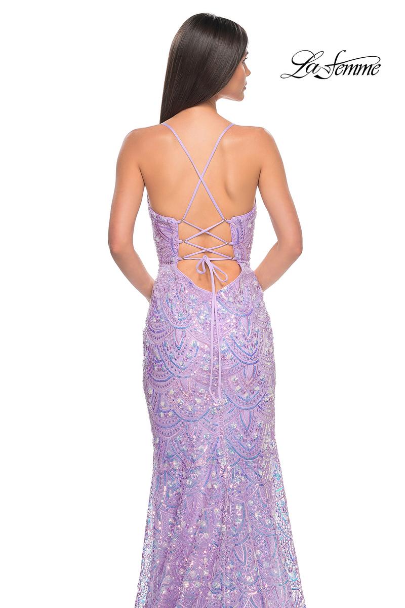La Femme Dress 31865 - LIGHT PERIWINKLE