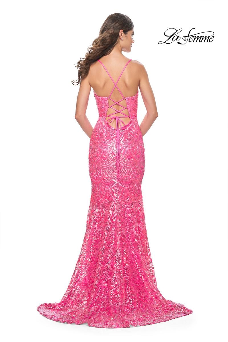 La Femme Dress 31865 - NEON PINK