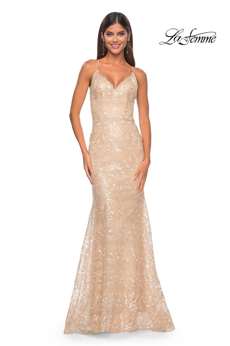 La Femme Dress 31865 - NUDE