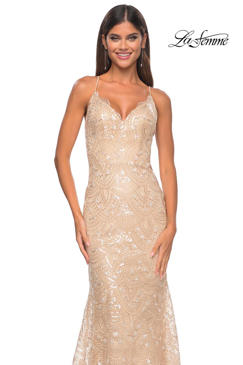 La Femme Dress 31865 - NUDE
