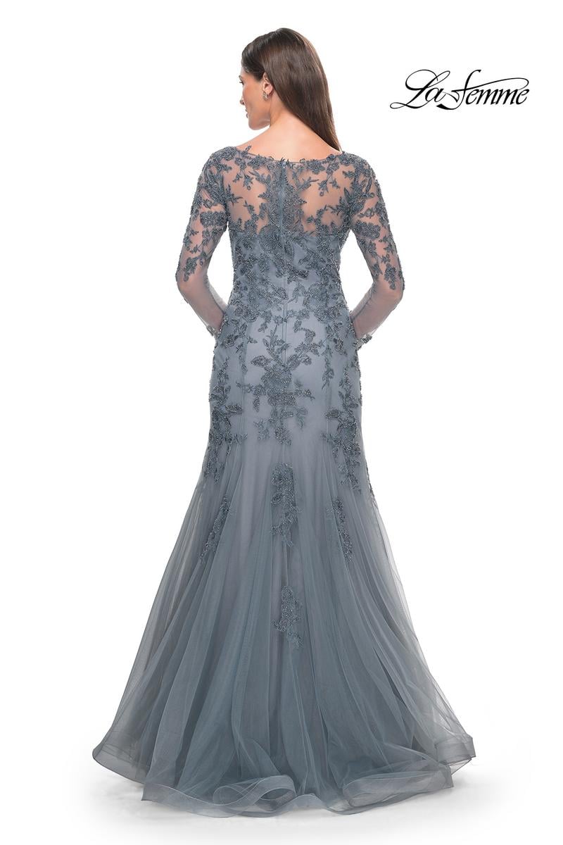 La Femme Evening Dress 31887 - Slate