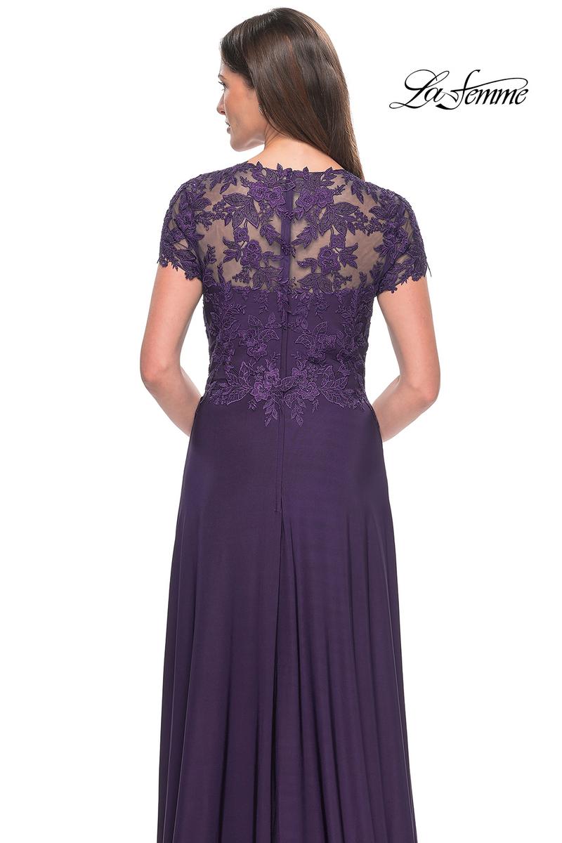 La Femme Evening Dress 31906 - Eggplant