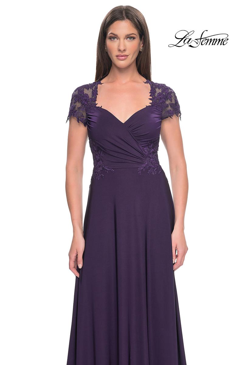 La Femme Evening Dress 31906 - Eggplant