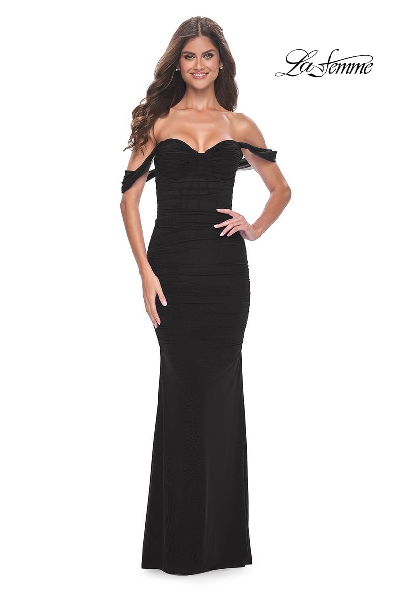 La Femme Dress 31914 - BLACK