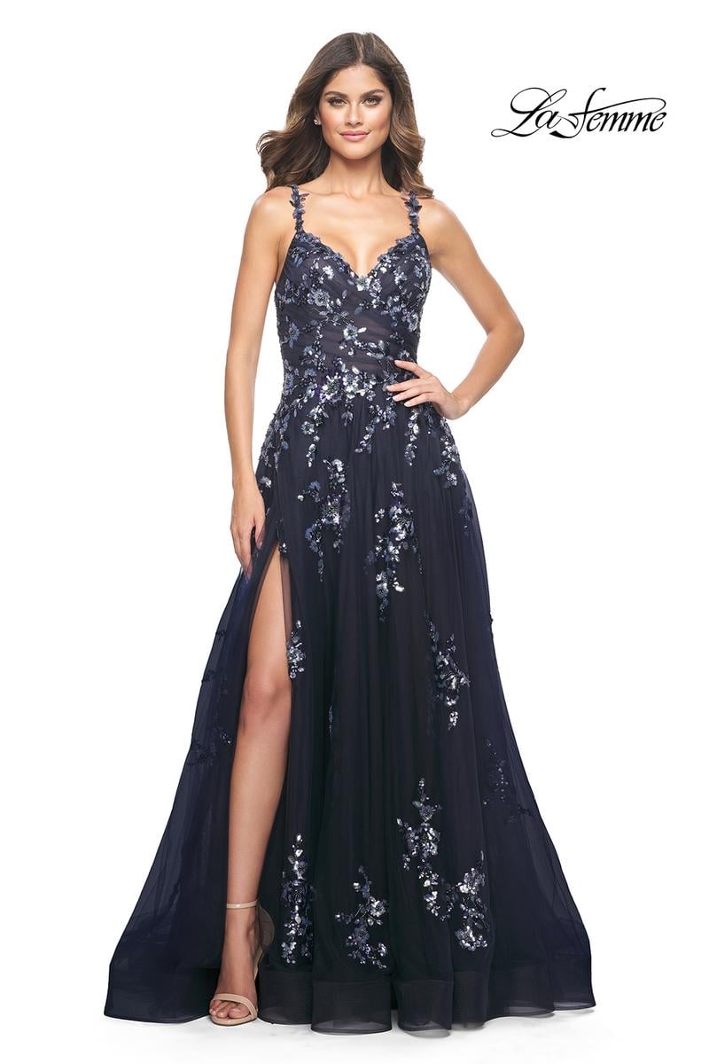 La Femme Dress 31936 - NAVY