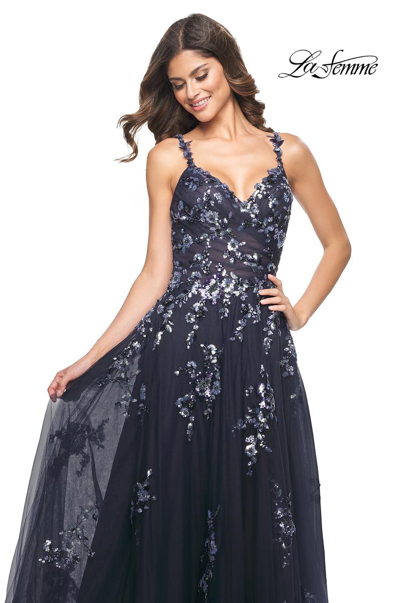 La Femme Dress 31936 - NAVY