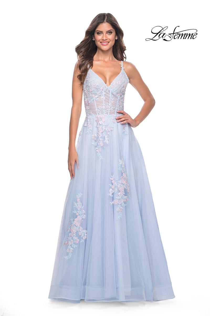 La Femme Dress 31939 - LIGHT BLUE