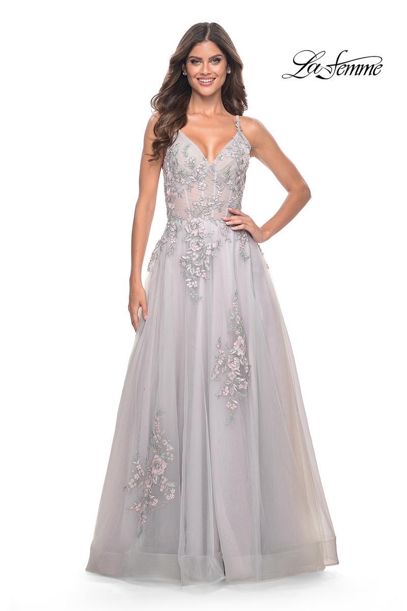 La Femme Dress 31939 - SILVER