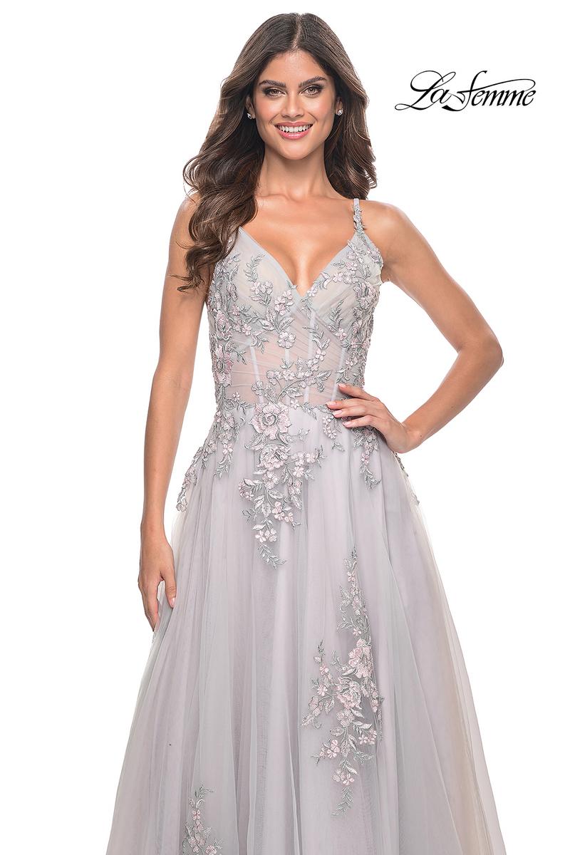 La Femme Dress 31939 - SILVER