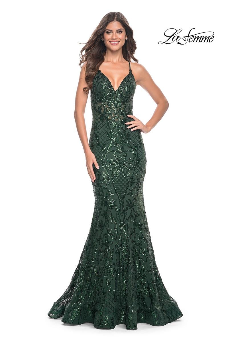 La Femme Dress 31943 - DARK EMERALD