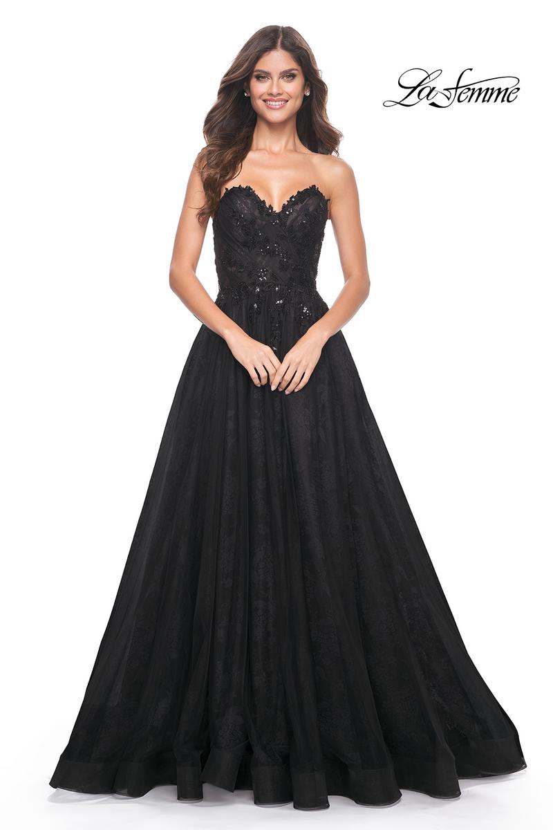 La Femme Dress 31954 - BLACK