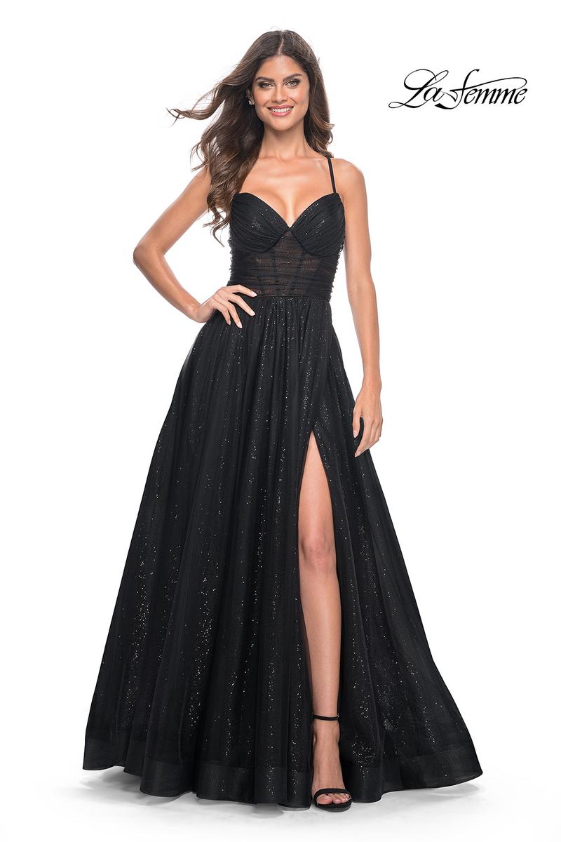 La Femme Dress 31986 - BLACK