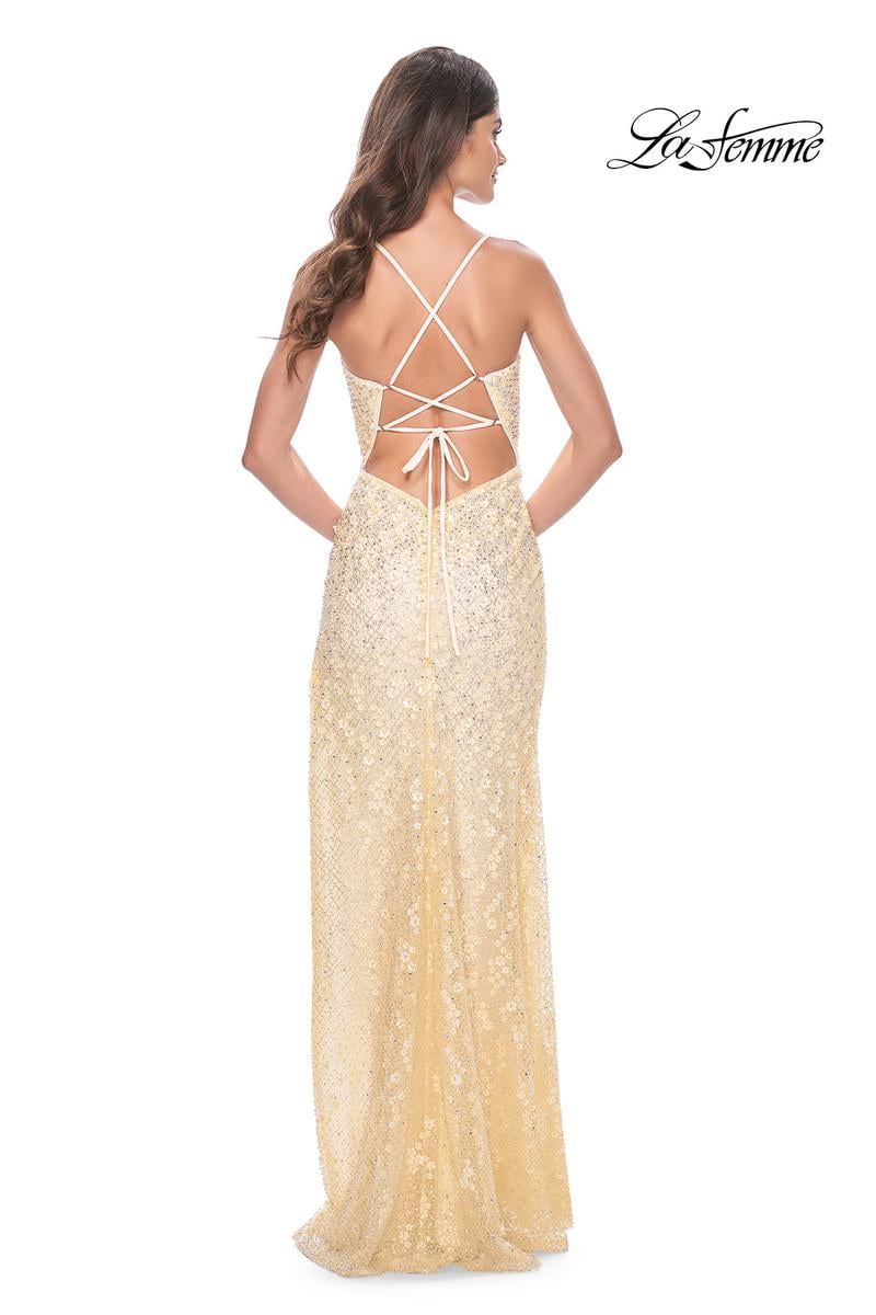 La Femme Dress 31993 - PALE YELLOW