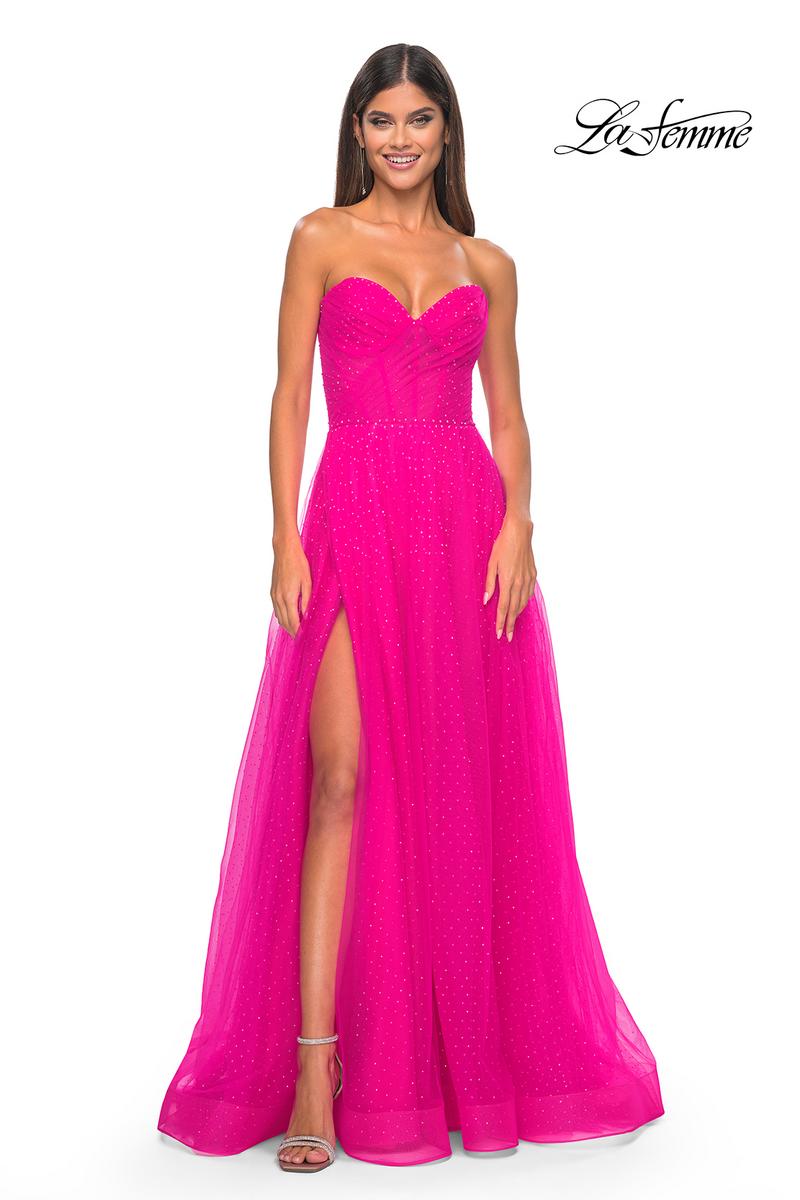 La Femme Dress 31997 - HOT FUCHSIA