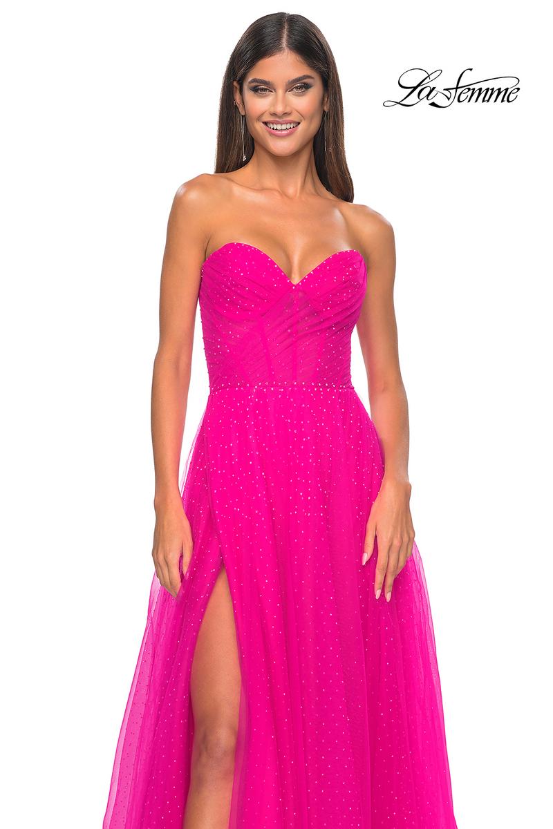 La Femme Dress 31997 - HOT FUCHSIA