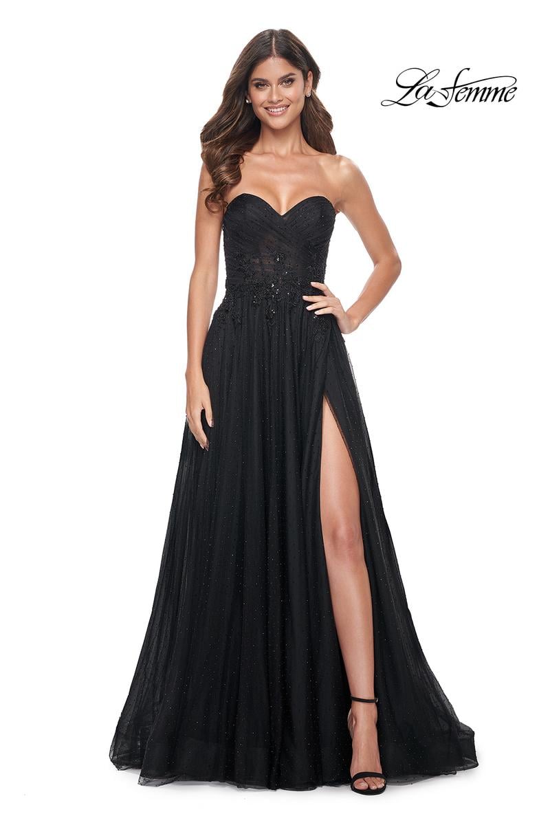 La Femme Dress 32005 - BLACK