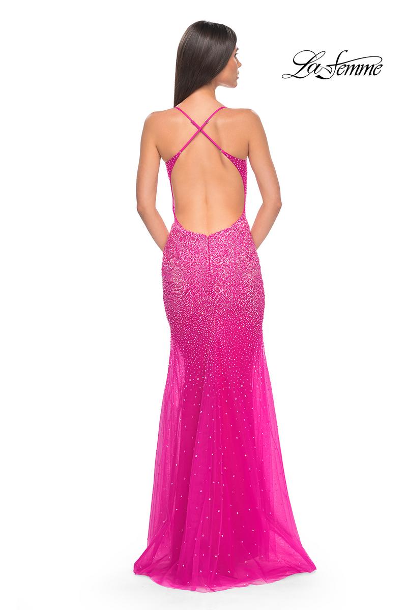 La Femme Dress 32007 - HOT FUCHSIA