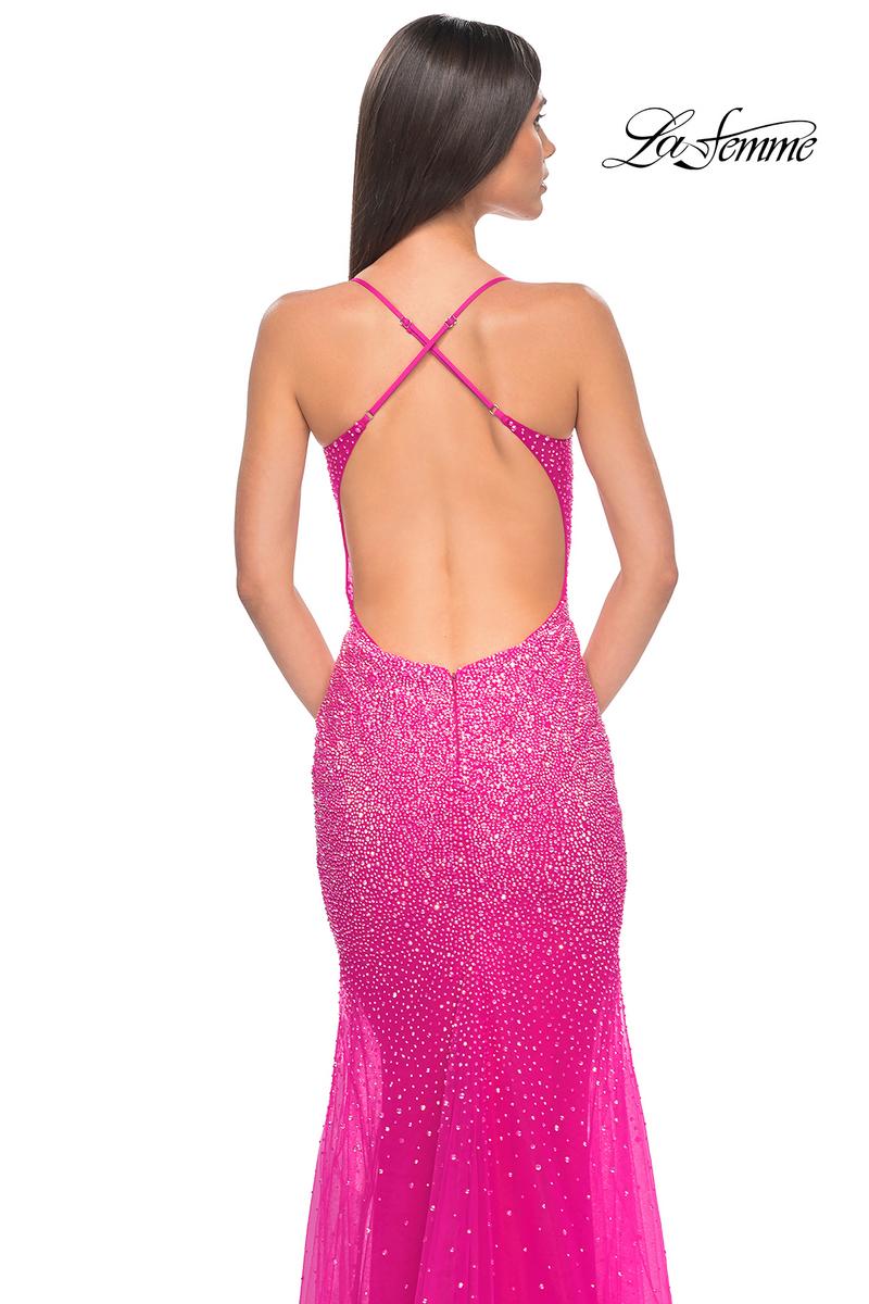 La Femme Dress 32007 - HOT FUCHSIA