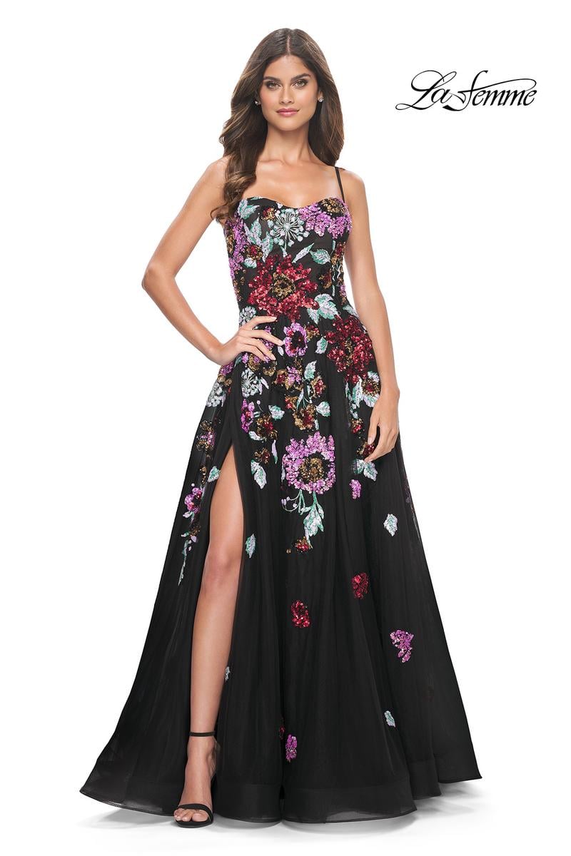 La Femme Dress 32019 - BLACK