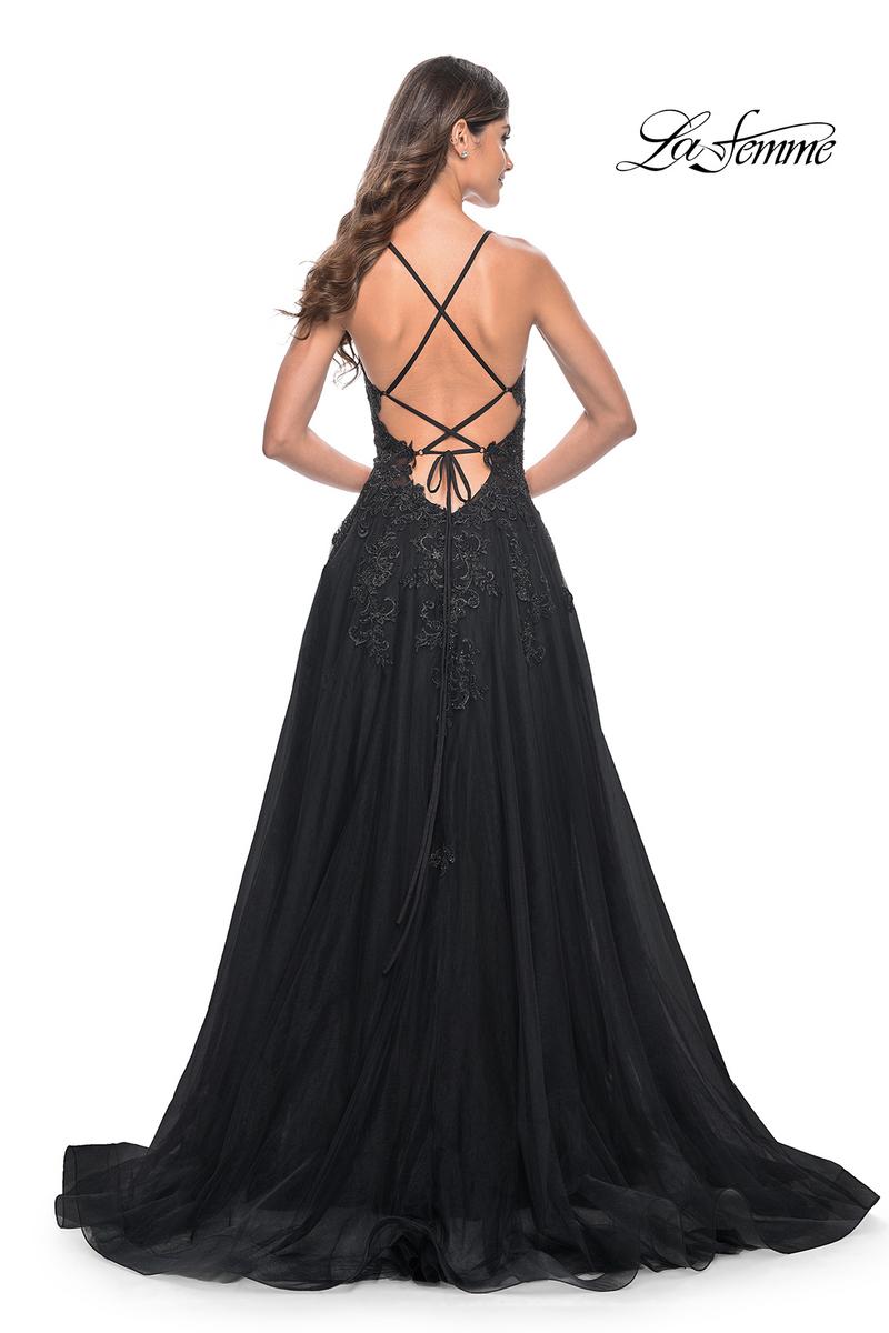 La Femme Dress 32022 - BLACK