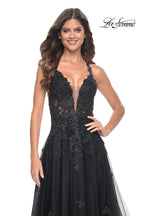 La Femme Dress 32022 - BLACK