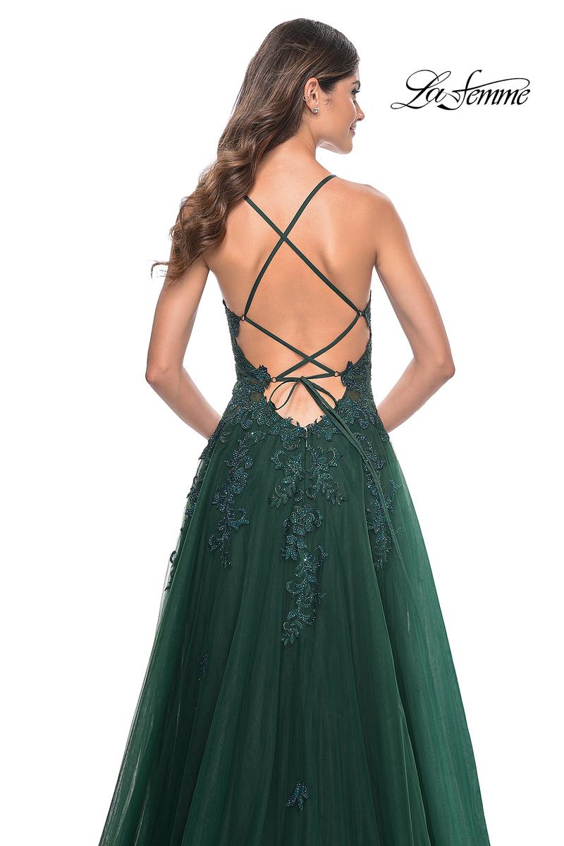 La Femme Dress 32022 - DARK EMERALD