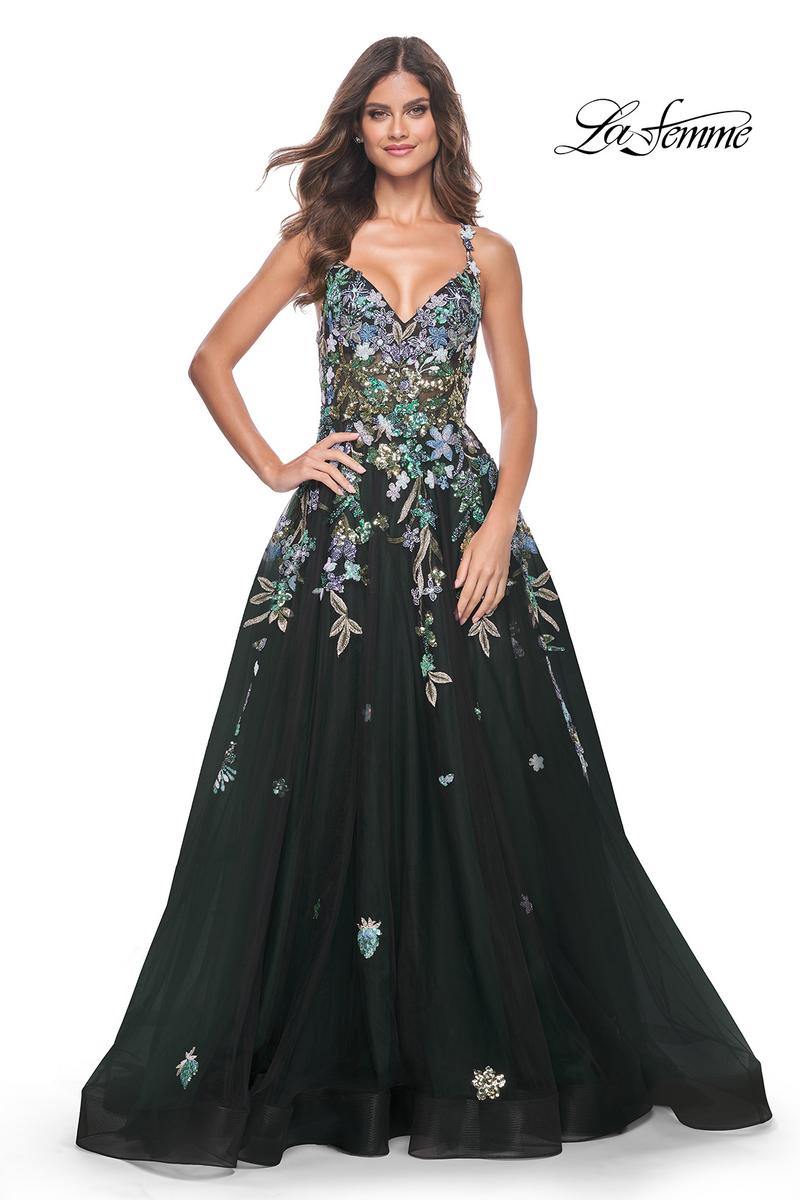 La Femme Dress 32023 - BLACK