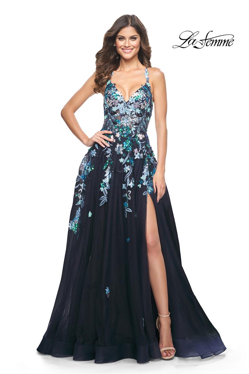 La Femme Dress 32023 - NAVY