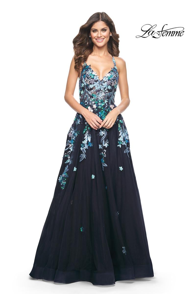 La Femme Dress 32023 - NAVY