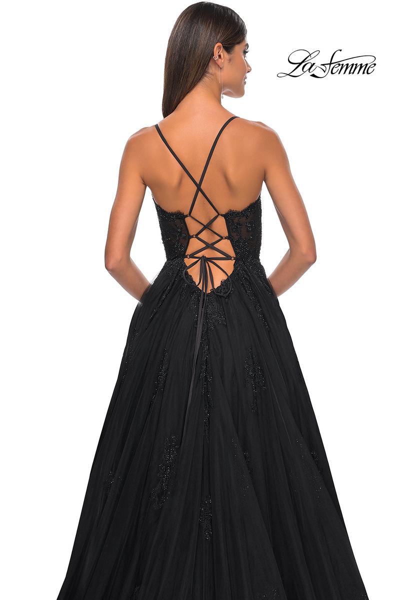 La Femme Dress 32028 - BLACK