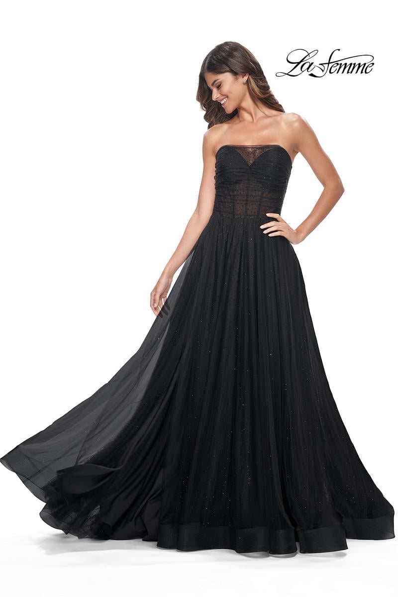La Femme Dress 32029 - BLACK