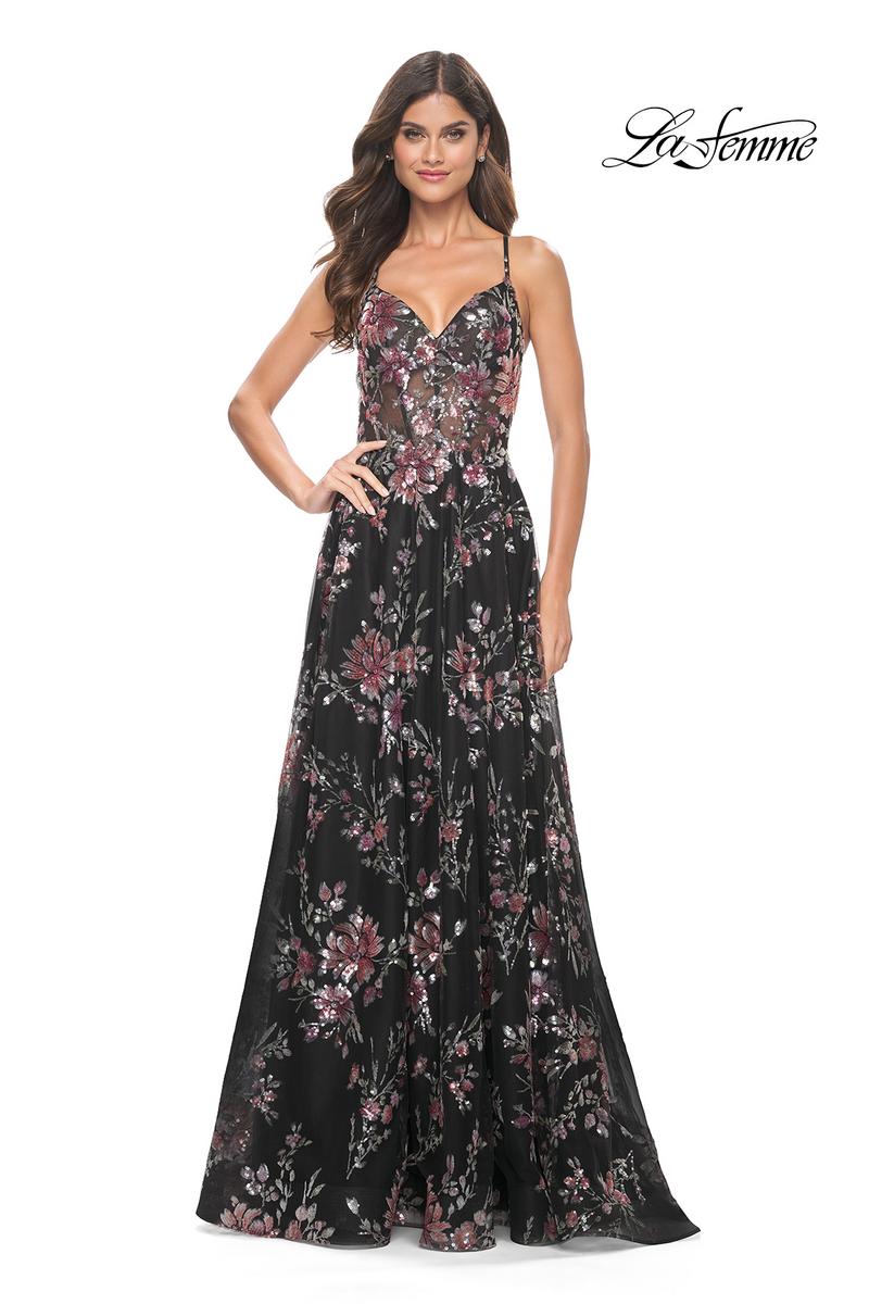 La Femme Dress 32031 - BLACK