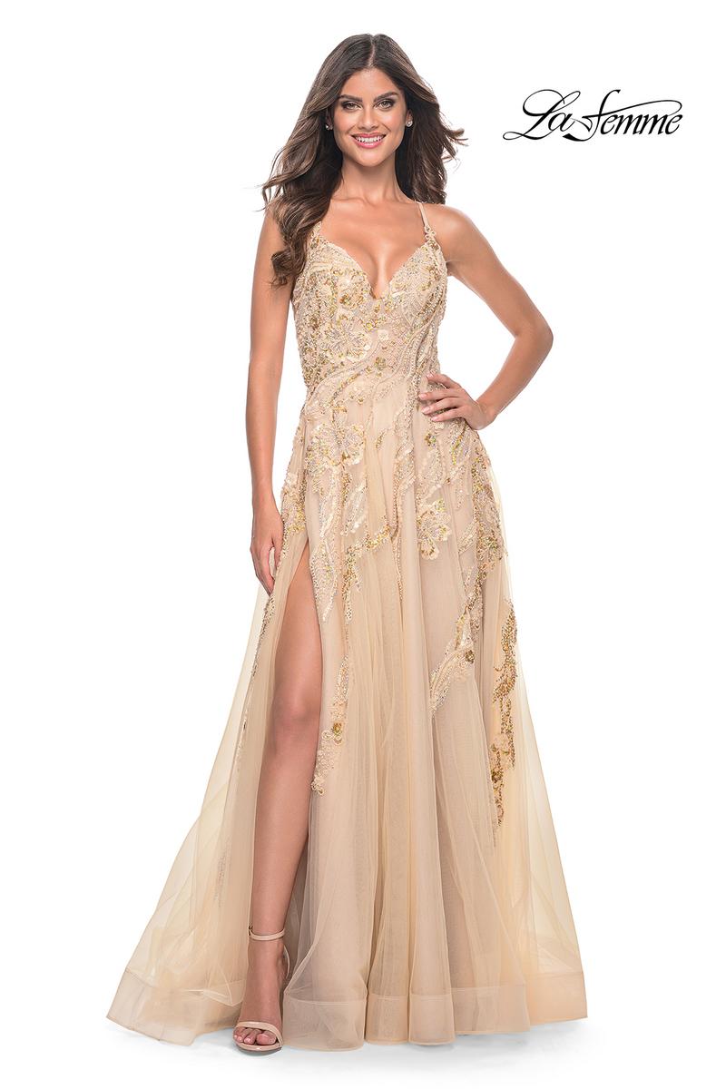 La Femme Dress 32032 - CHAMPAGNE