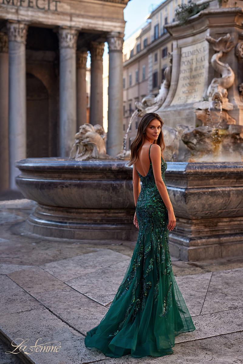 La Femme Dress 32049 - EMERALD