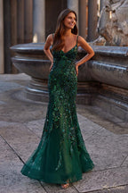 La Femme Dress 32049 - EMERALD