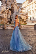 La Femme Dress 32057 - SLATE BLUE