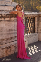 La Femme Dress 32058 - HOT FUCHSIA