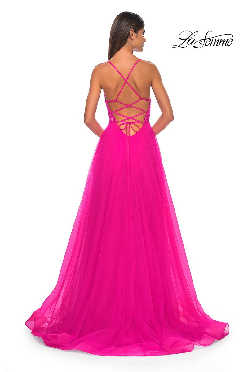 La Femme Dress 32059 - HOT FUCHSIA