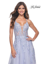 La Femme Dress 32062 - LIGHT PERIWINKLE