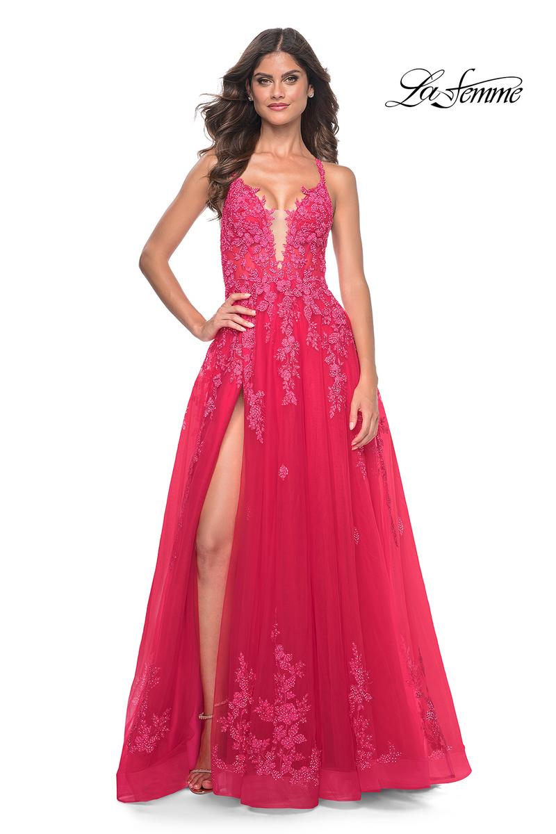 La Femme Dress 32062 - STRAWBERRY