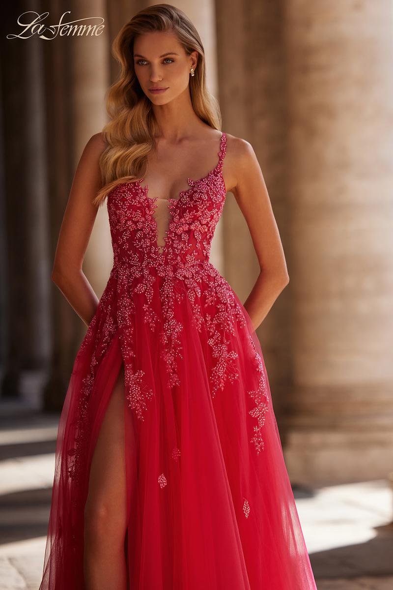 La Femme Dress 32062 - STRAWBERRY